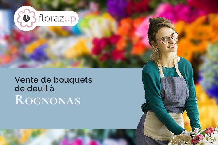 couronnes florales pour un enterrement à Rognonas (Bouches-du-Rhône/13870)
