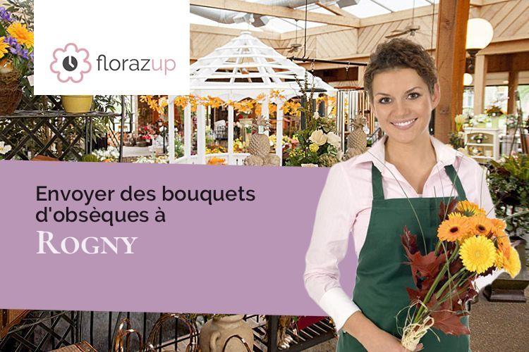 couronnes florales pour des funérailles à Rogny (Aisne/02140)