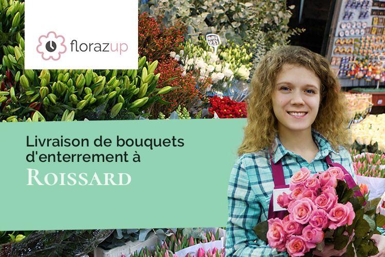 couronnes florales pour un deuil à Roissard (Isère/38650)