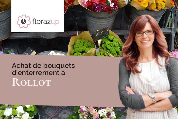 fleurs deuil pour un décès à Rollot (Somme/80500)