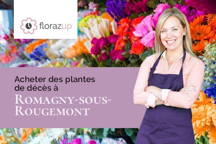 couronnes florales pour des funérailles à Romagny-sous-Rougemont (Territoire de Belfort/90110)