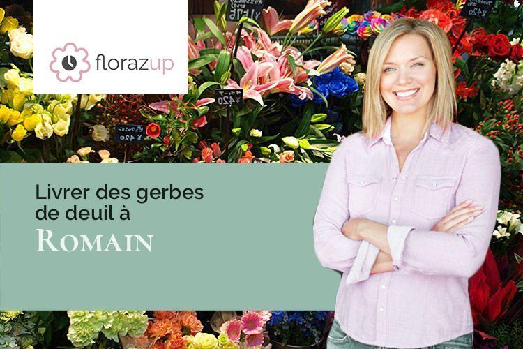 compositions de fleurs pour un décès à Romain (Doubs/25680)