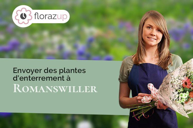 créations de fleurs pour un décès à Romanswiller (Bas-Rhin/67310)