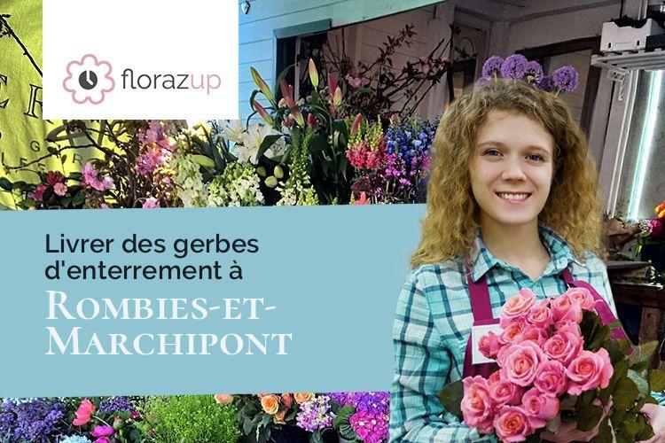 gerbes de fleurs pour des funérailles à Rombies-et-Marchipont (Nord/59990)