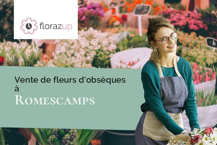 coeurs de fleurs pour une crémation à Romescamps (Oise/60220)