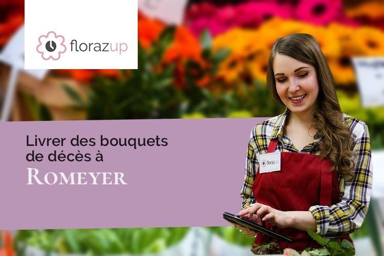 gerbes de fleurs pour des obsèques à Romeyer (Drôme/26150)