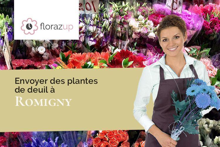 coeurs de fleurs pour un décès à Romigny (Marne/51170)