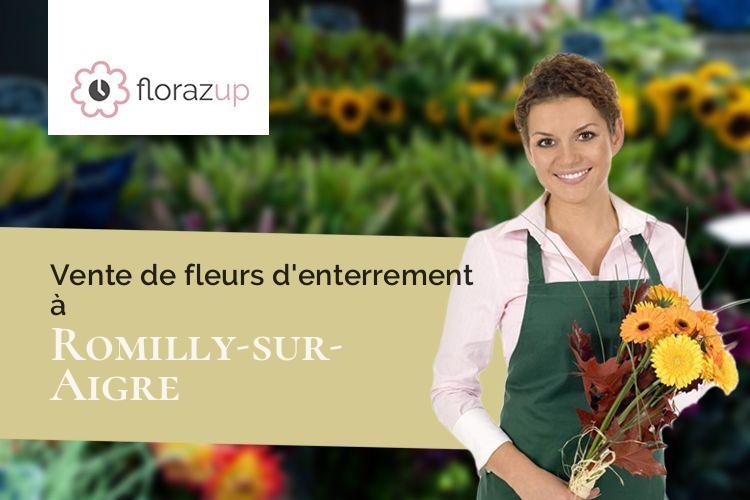 couronnes florales pour des funérailles à Romilly-sur-Aigre (Eure-et-Loir/28220)