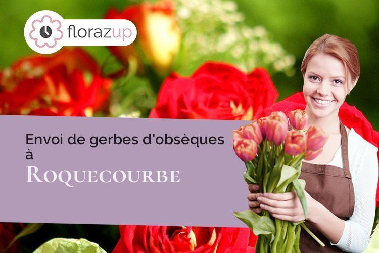 couronnes de fleurs pour un enterrement à Roquecourbe (Tarn/81210)