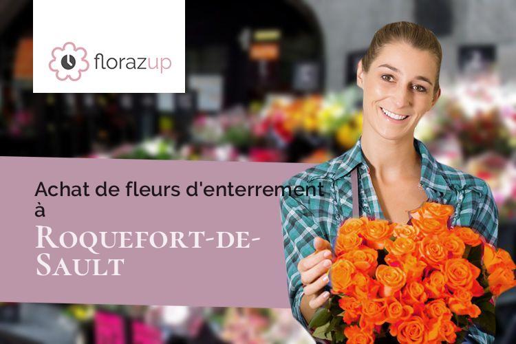 créations florales pour un enterrement à Roquefort-de-Sault (Aude/11140)