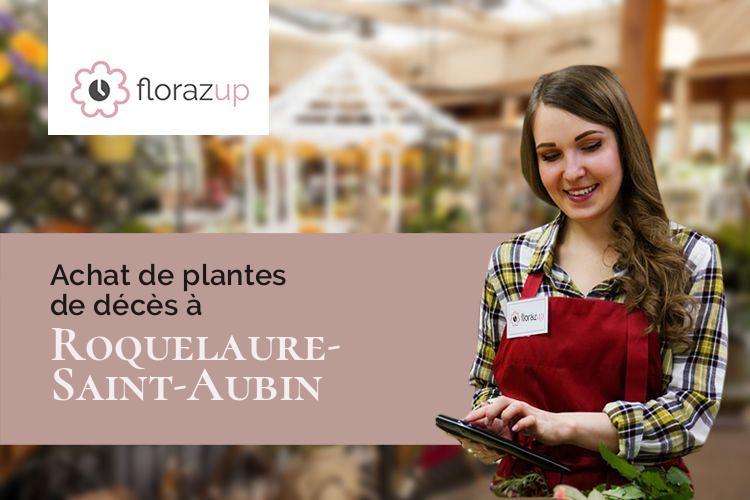 fleurs deuil pour un décès à Roquelaure-Saint-Aubin (Gers/32430)