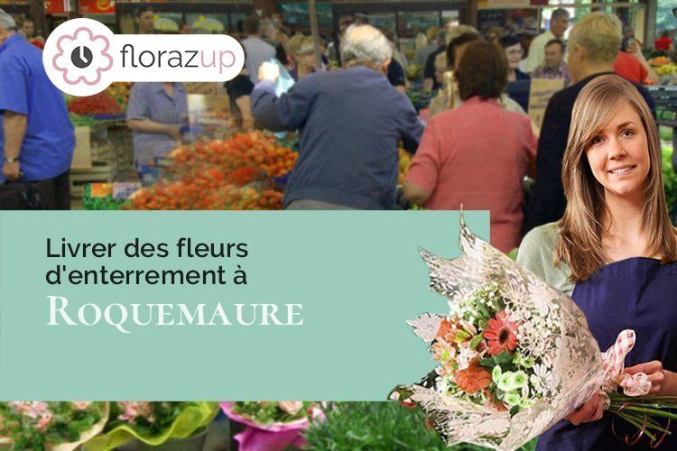 couronnes florales pour un enterrement à Roquemaure (Gard/30150)