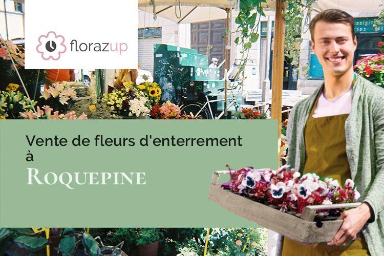 fleurs deuil pour des funérailles à Roquepine (Gers/32100)