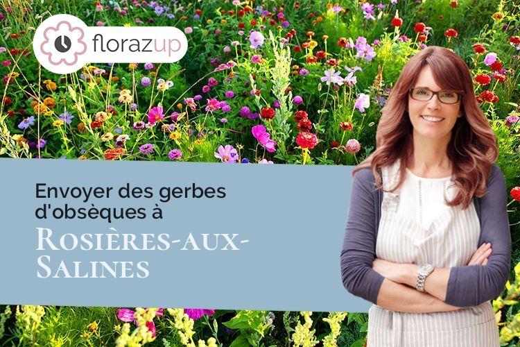 couronnes florales pour des funérailles à Rosières-aux-Salines (Meurthe-et-Moselle/54110)