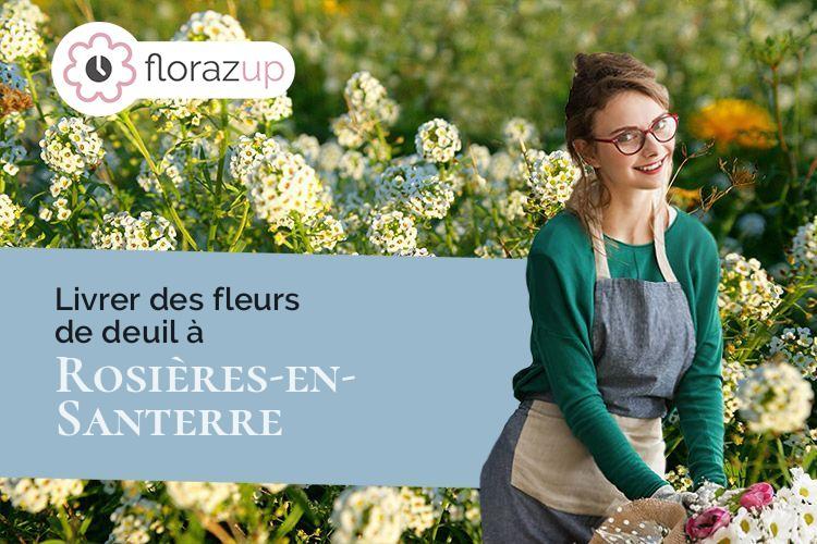 couronnes de fleurs pour un décès à Rosières-en-Santerre (Somme/80170)