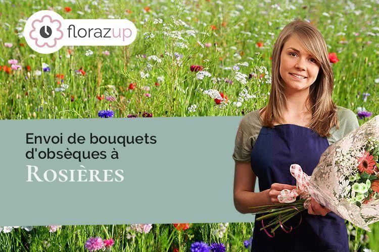coeur de fleurs pour un deuil à Rosières (Haute-Loire/43800)