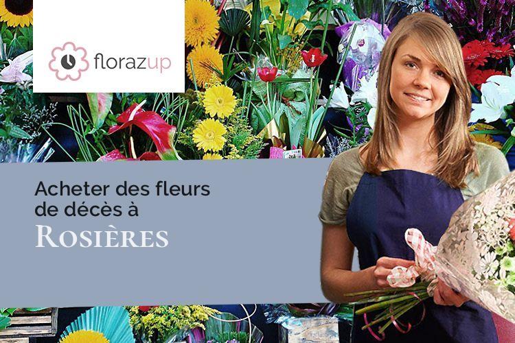 fleurs deuil pour des funérailles à Rosières (Oise/60440)