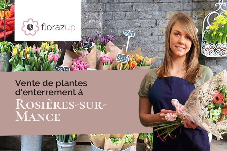 coeurs de fleurs pour un deuil à Rosières-sur-Mance (Haute-Saône/70500)