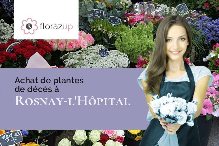 fleurs deuil pour un deuil à Rosnay-l'Hôpital (Aube/10500)