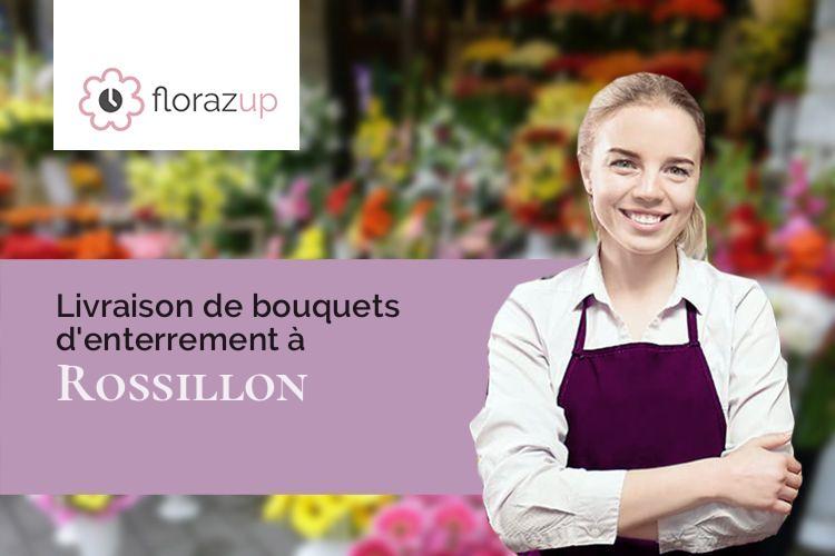 couronnes de fleurs pour des funérailles à Rossillon (Ain/01510)