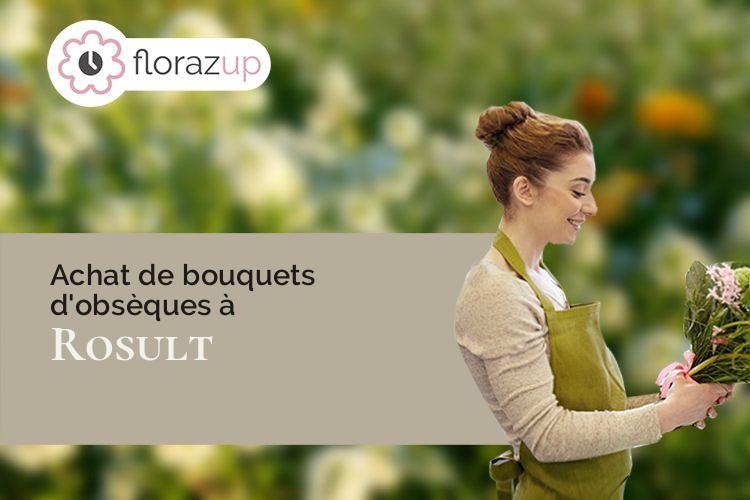 compositions de fleurs pour des funérailles à Rosult (Nord/59230)