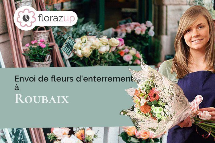 couronnes de fleurs pour des obsèques à Roubaix (Nord/59100)