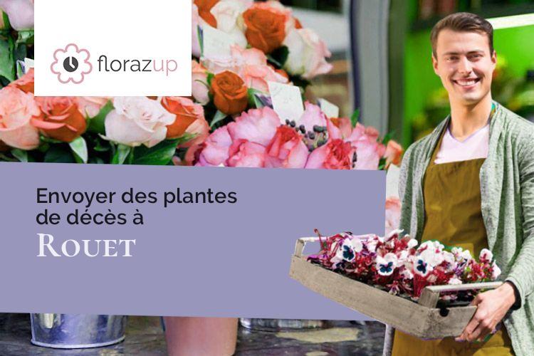 couronnes de fleurs pour des funérailles à Rouet (Hérault/34380)
