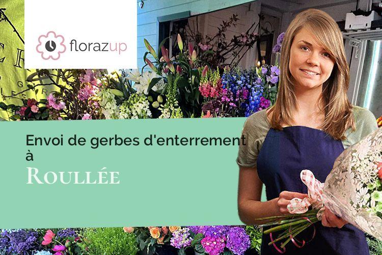 coupes de fleurs pour des funérailles à Roullée (Sarthe/72670)
