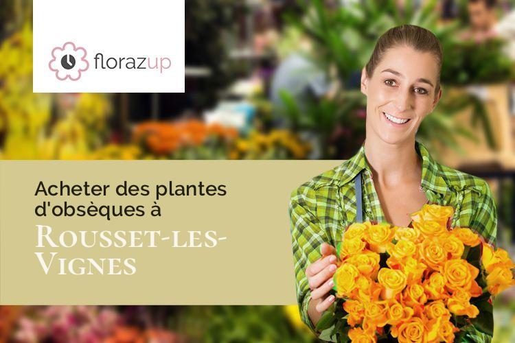 coupes de fleurs pour des funérailles à Rousset-les-Vignes (Drôme/26770)