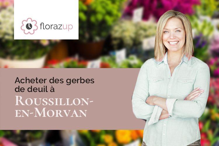 compositions de fleurs pour des obsèques à Roussillon-en-Morvan (Saône-et-Loire/71550)