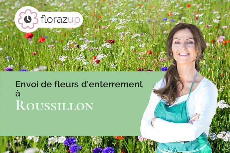 créations de fleurs pour un deuil à Roussillon (Isère/38150)