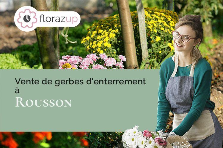 couronnes florales pour un deuil à Rousson (Gard/30340)