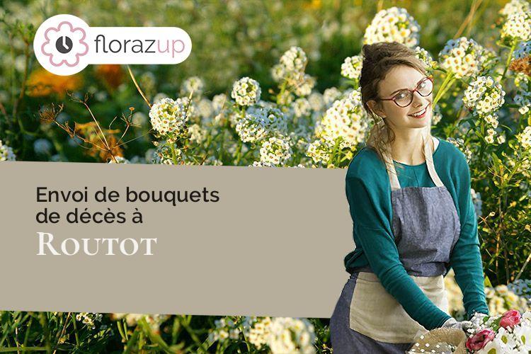 fleurs deuil pour un décès à Routot (Eure/27350)