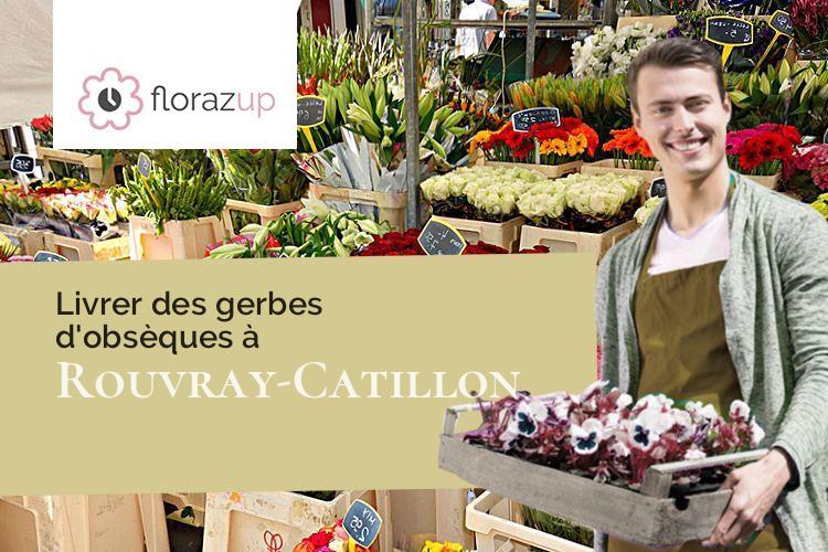fleurs deuil pour un décès à Rouvray-Catillon (Seine-Maritime/76440)