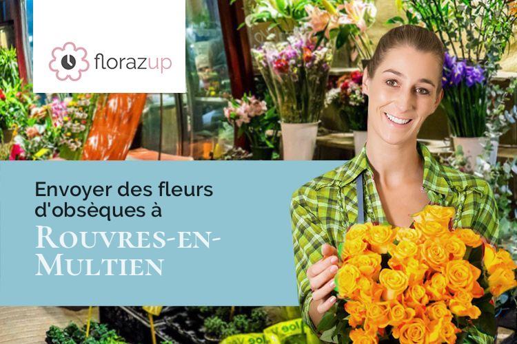 croix de fleurs pour un décès à Rouvres-en-Multien (Oise/60620)