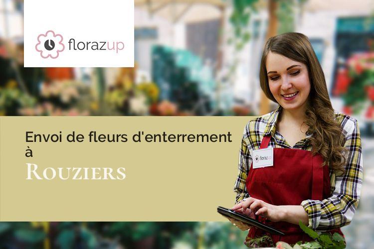 fleurs deuil pour un enterrement à Rouziers (Cantal/15600)