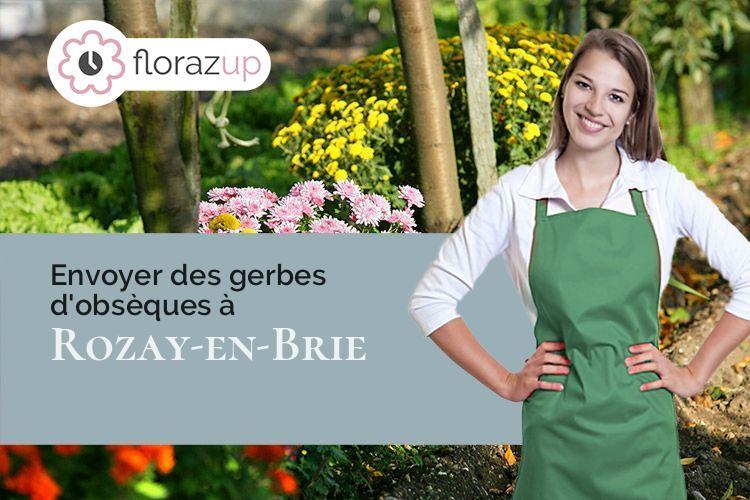 fleurs deuil pour un enterrement à Rozay-en-Brie (Seine-et-Marne/77540)