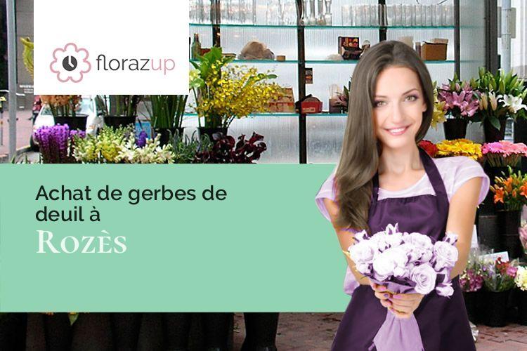 couronnes de fleurs pour une crémation à Rozès (Gers/32190)