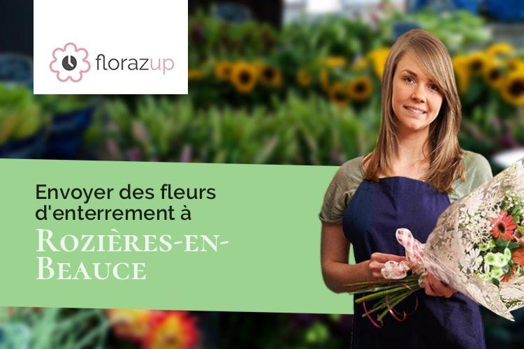 fleurs deuil pour un enterrement à Rozières-en-Beauce (Loiret/45130)