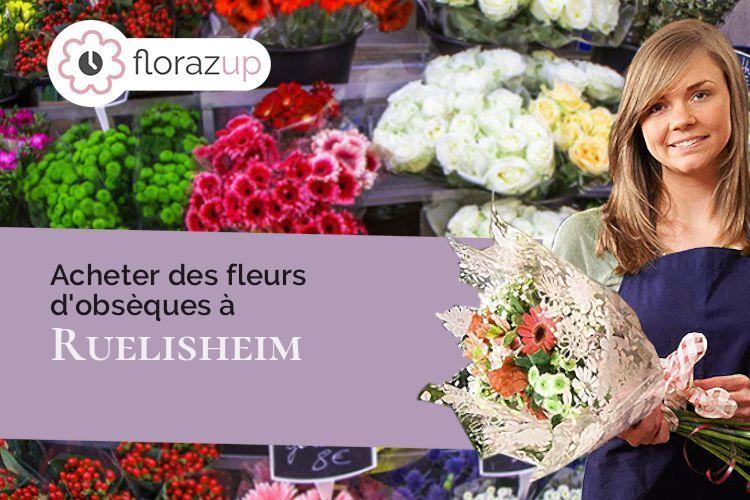 couronnes florales pour un décès à Ruelisheim (Haut-Rhin/68270)