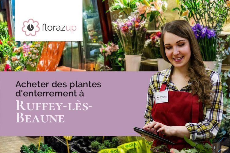 couronnes florales pour des funérailles à Ruffey-lès-Beaune (Côte-d'Or/21200)