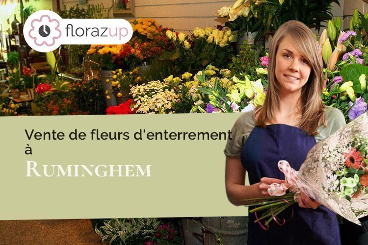 fleurs deuil pour un décès à Ruminghem (Pas-de-Calais/62370)