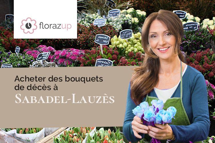 compositions florales pour un deuil à Sabadel-Lauzès (Lot/46360)