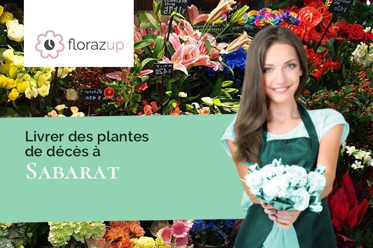 couronnes florales pour un enterrement à Sabarat (Ariège/09350)