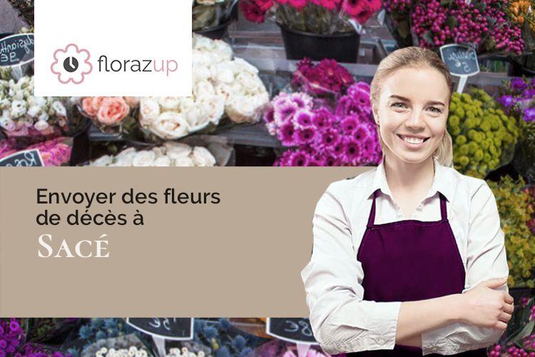 coupes de fleurs pour un deuil à Sacé (Mayenne/53470)