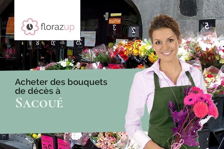 coeurs de fleurs pour des obsèques à Sacoué (Hautes-Pyrénées/65370)