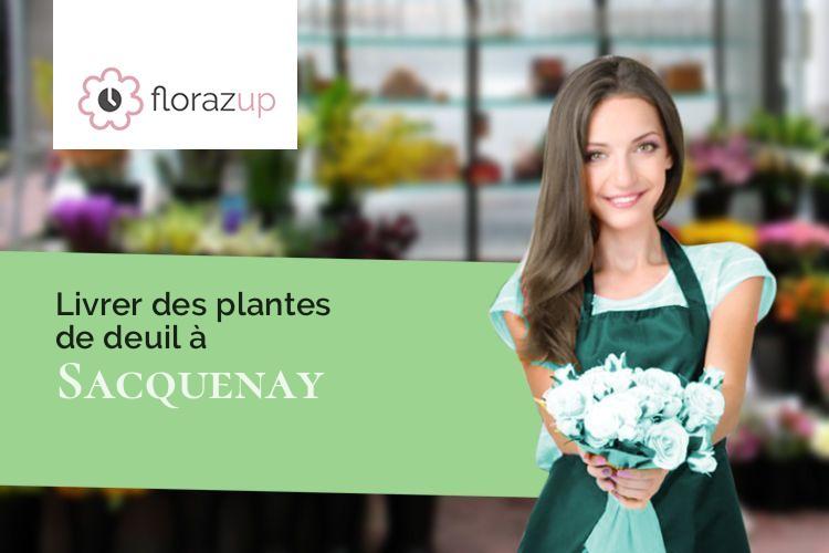 coeurs de fleurs pour des funérailles à Sacquenay (Côte-d'Or/21260)
