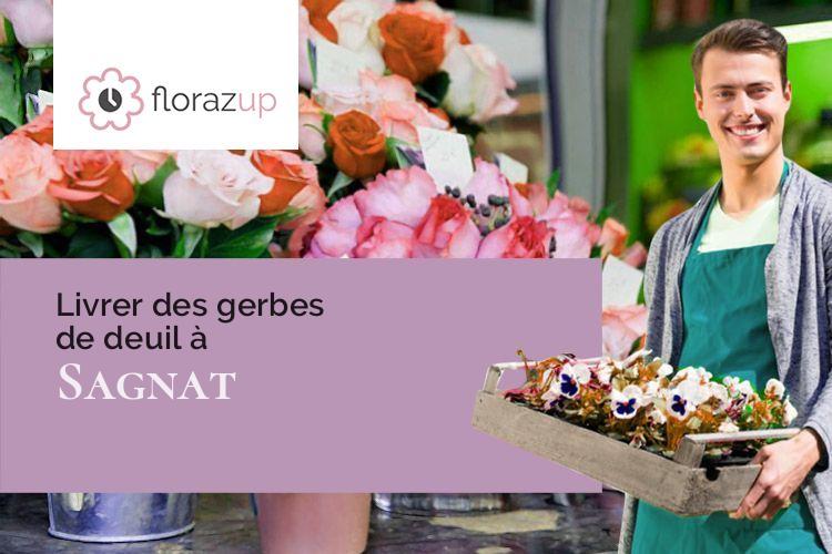 couronnes florales pour un décès à Sagnat (Creuse/23800)