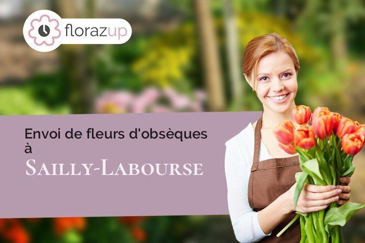 couronnes de fleurs pour des obsèques à Sailly-Labourse (Pas-de-Calais/62113)