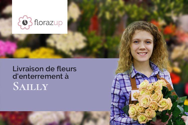 couronnes florales pour des funérailles à Sailly (Saône-et-Loire/71250)